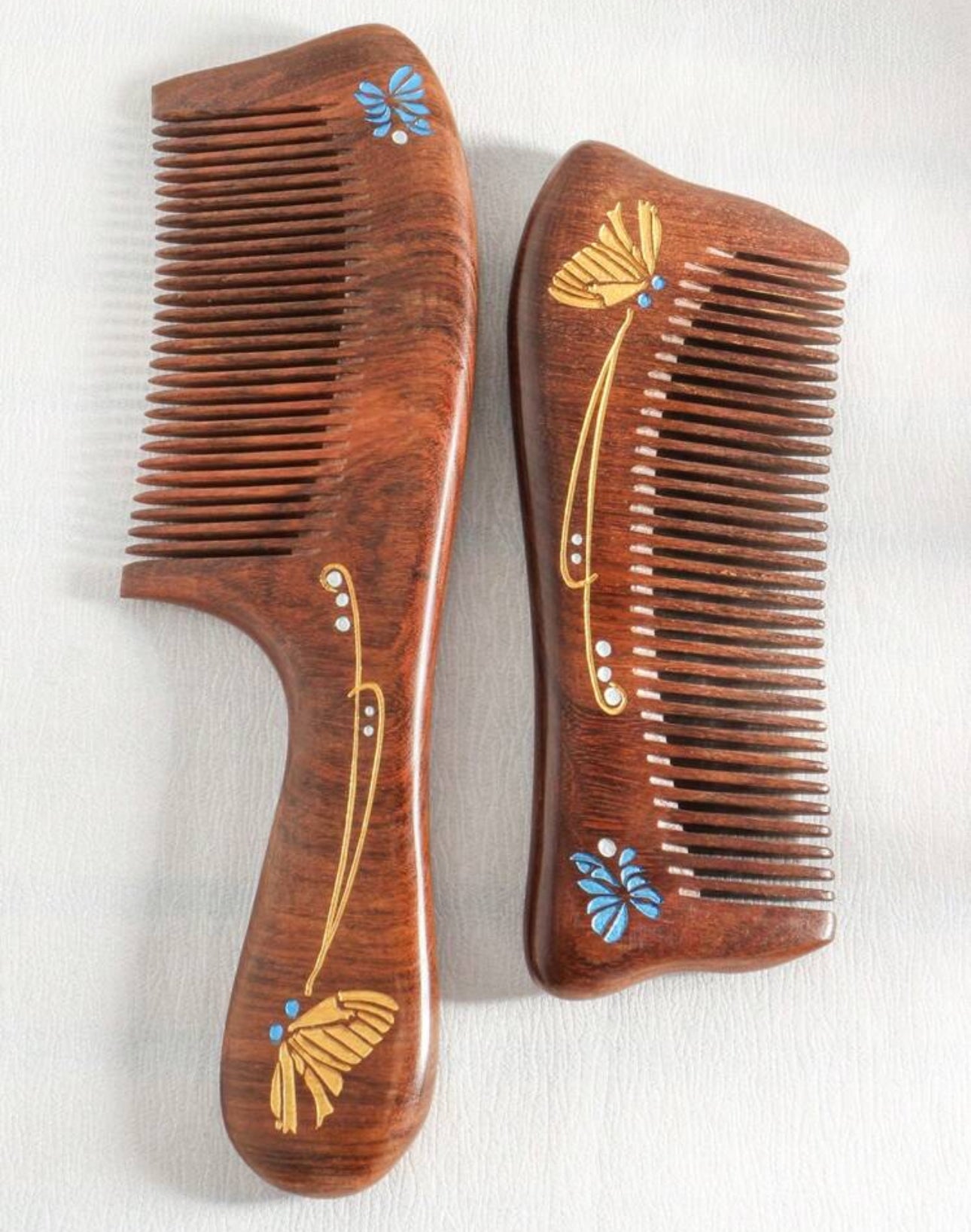 Butterfly Wooden 2pcs Combs