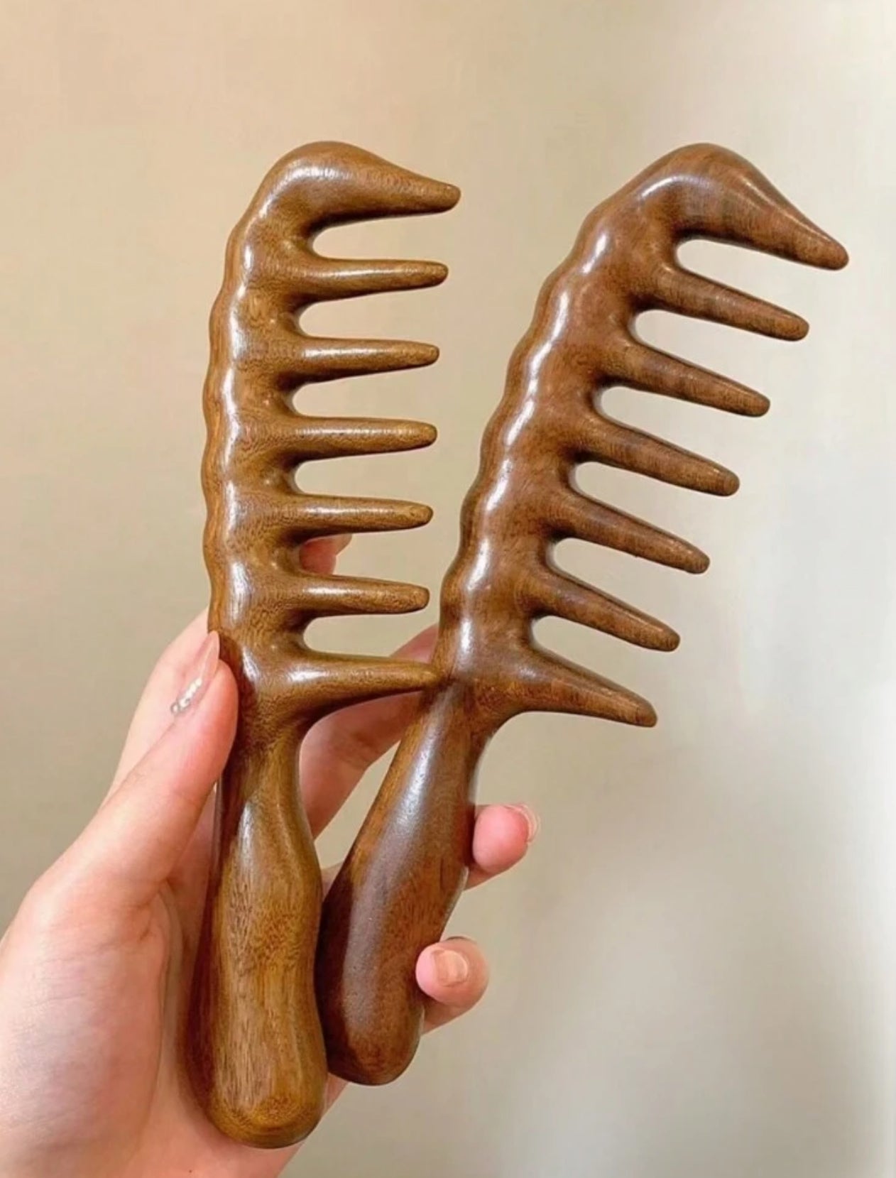 1 Wooden Sided-Toothed Comb | JA.VA.NAH