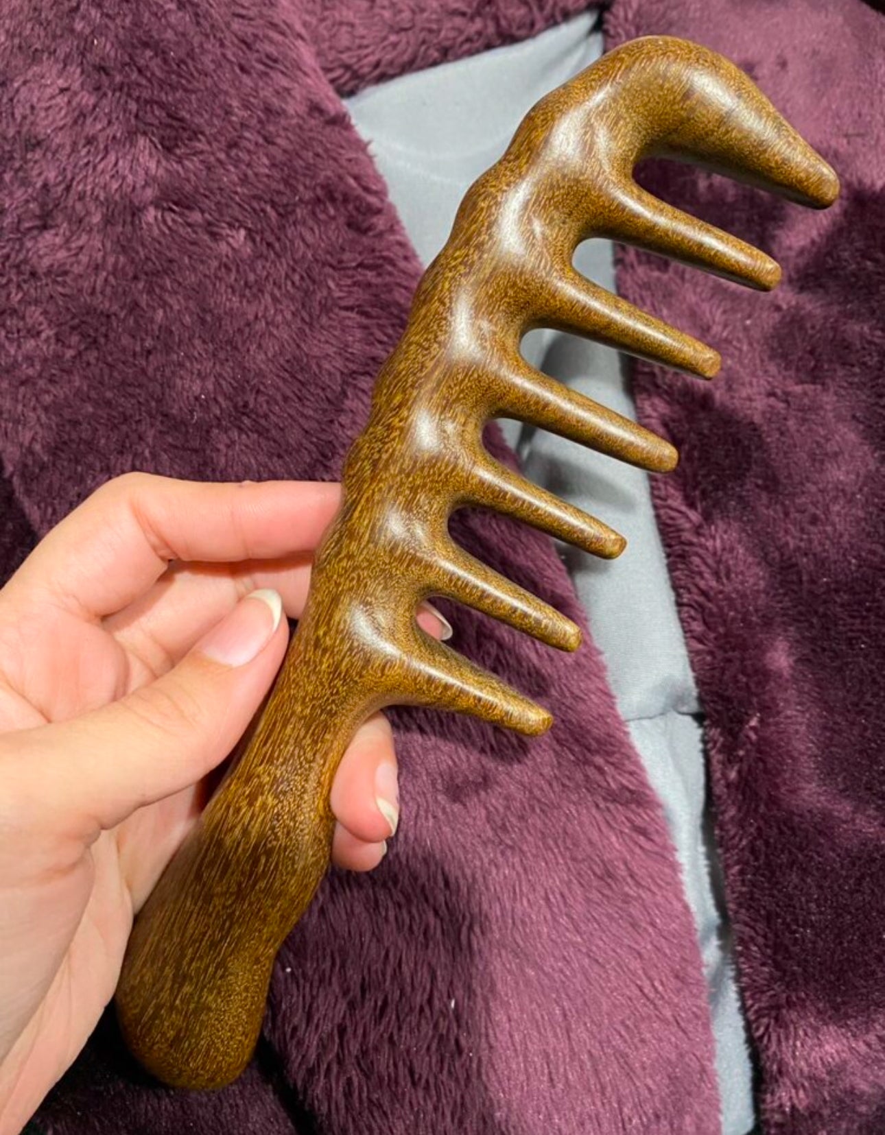 1 Wooden Sided-Toothed Comb | JA.VA.NAH