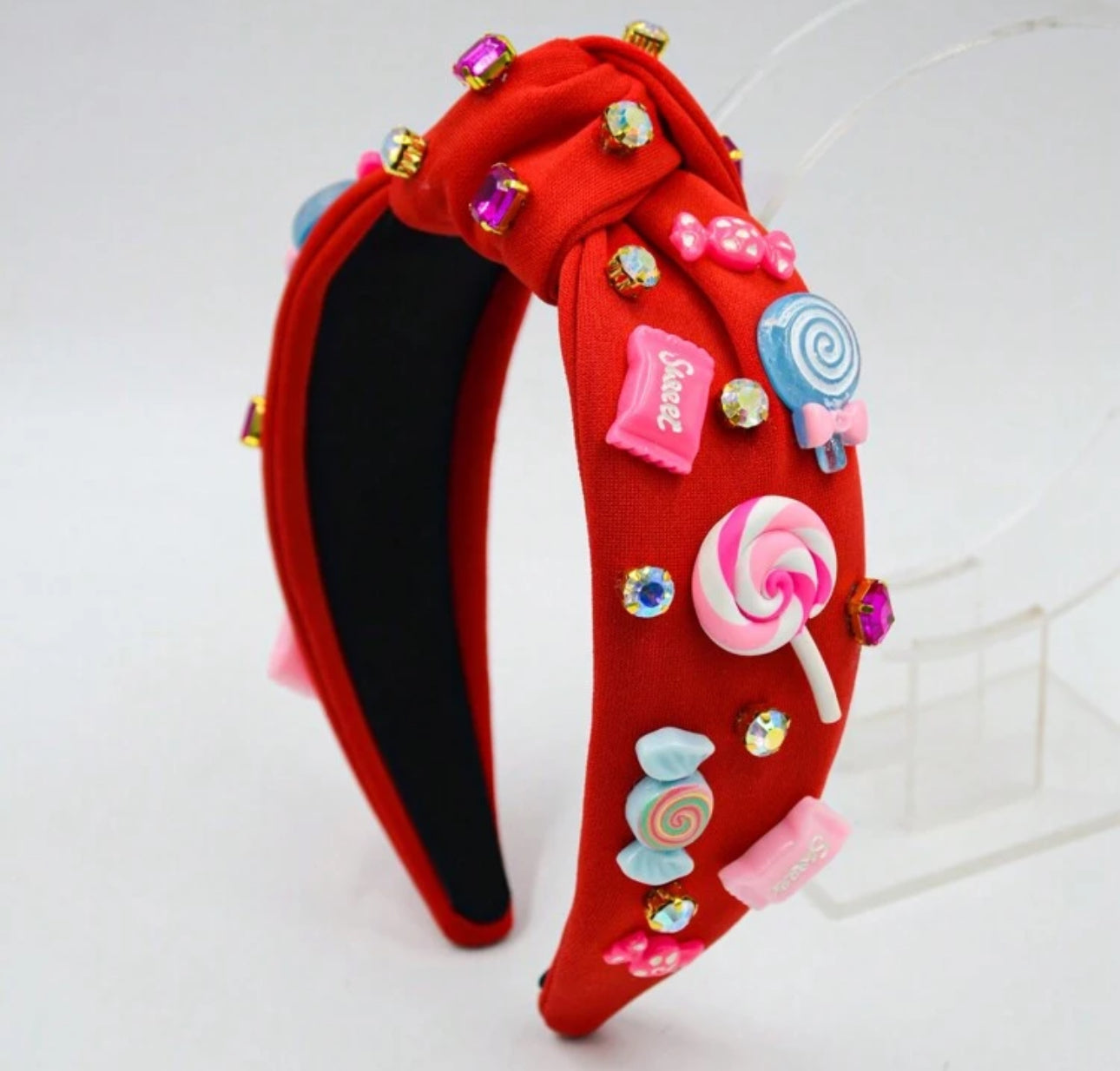 1pc Rhinestone Candy Knotted Headband