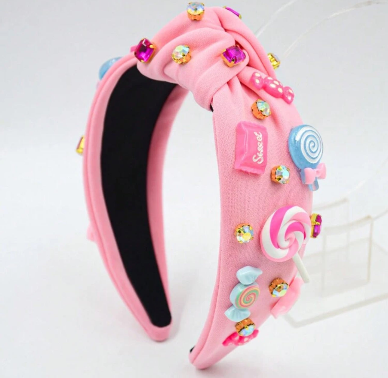 1pc Rhinestone Candy Knotted Headband