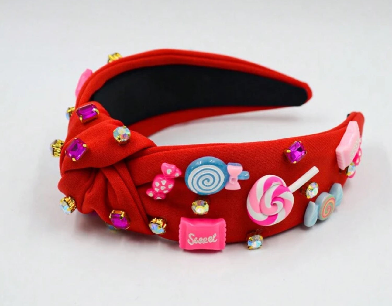 1pc Rhinestone Candy Knotted Headband