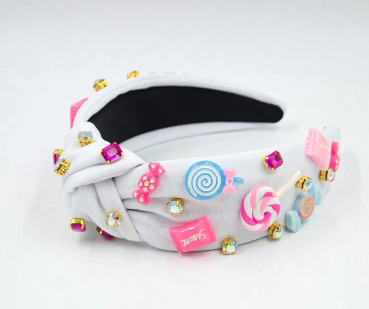 1pc Rhinestone Candy Knotted Headband