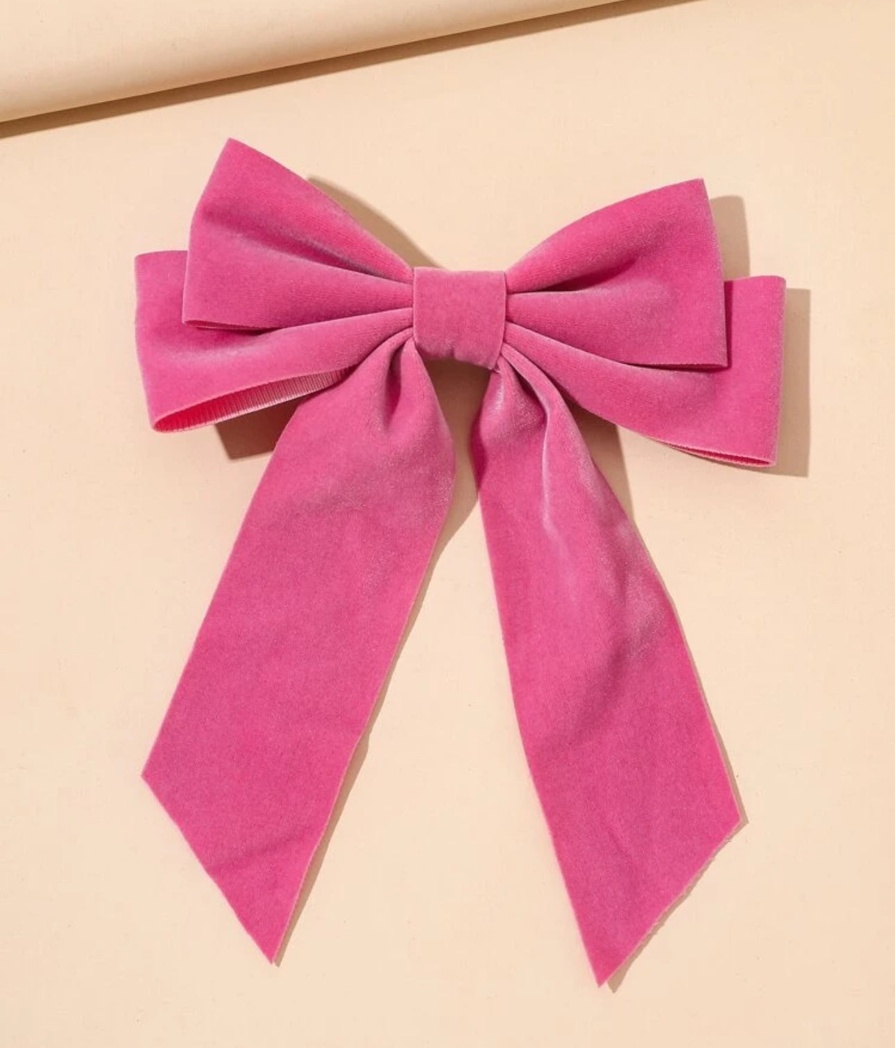 Pink Bow Hair Clip