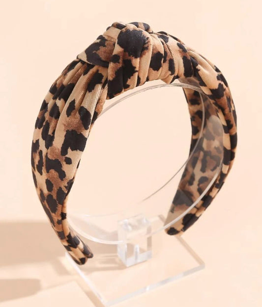 Leopard Print Knot Headband