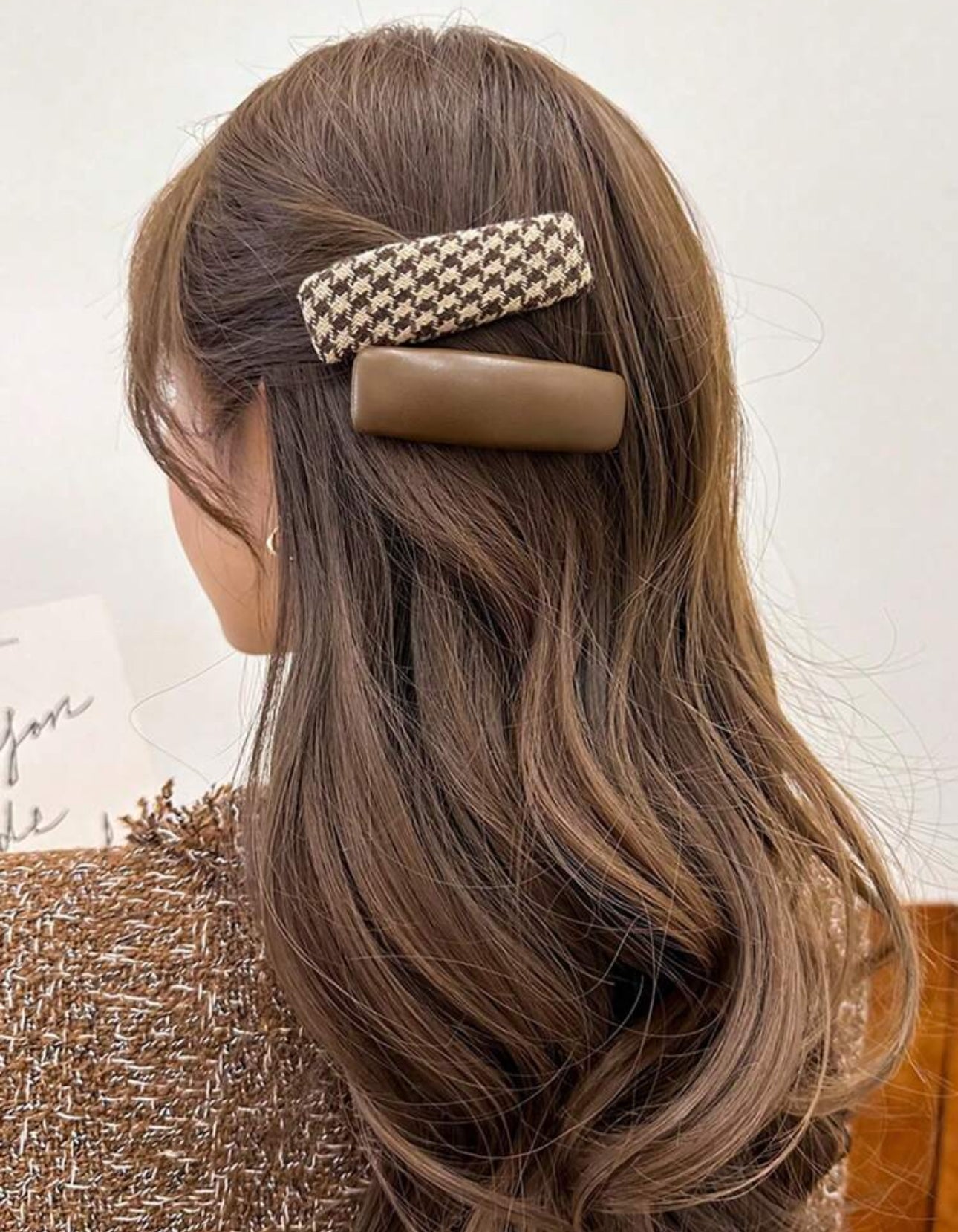 5Pcs/Sets Leather Hair Clips