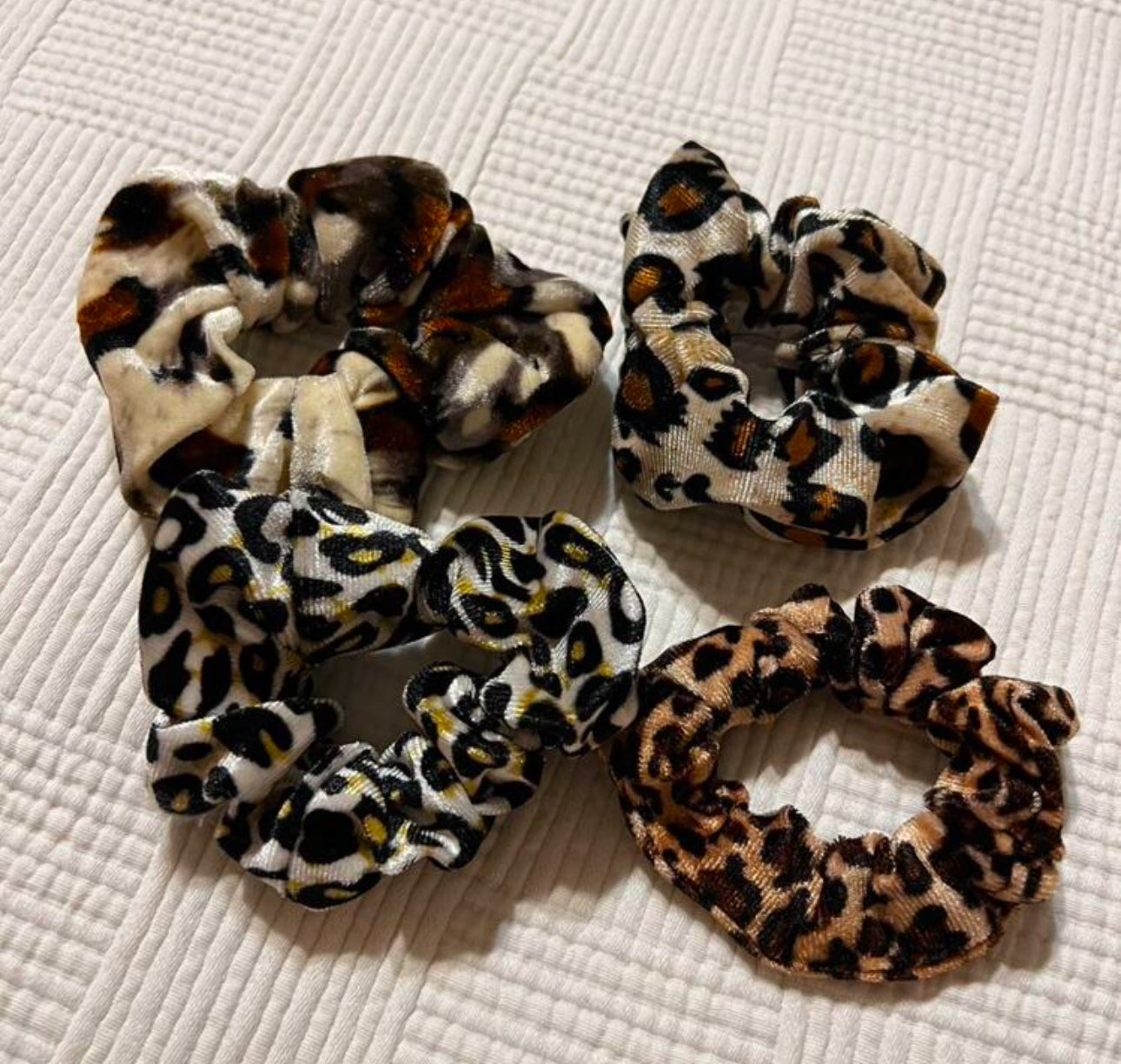 4Pcs Leopard Hair ties