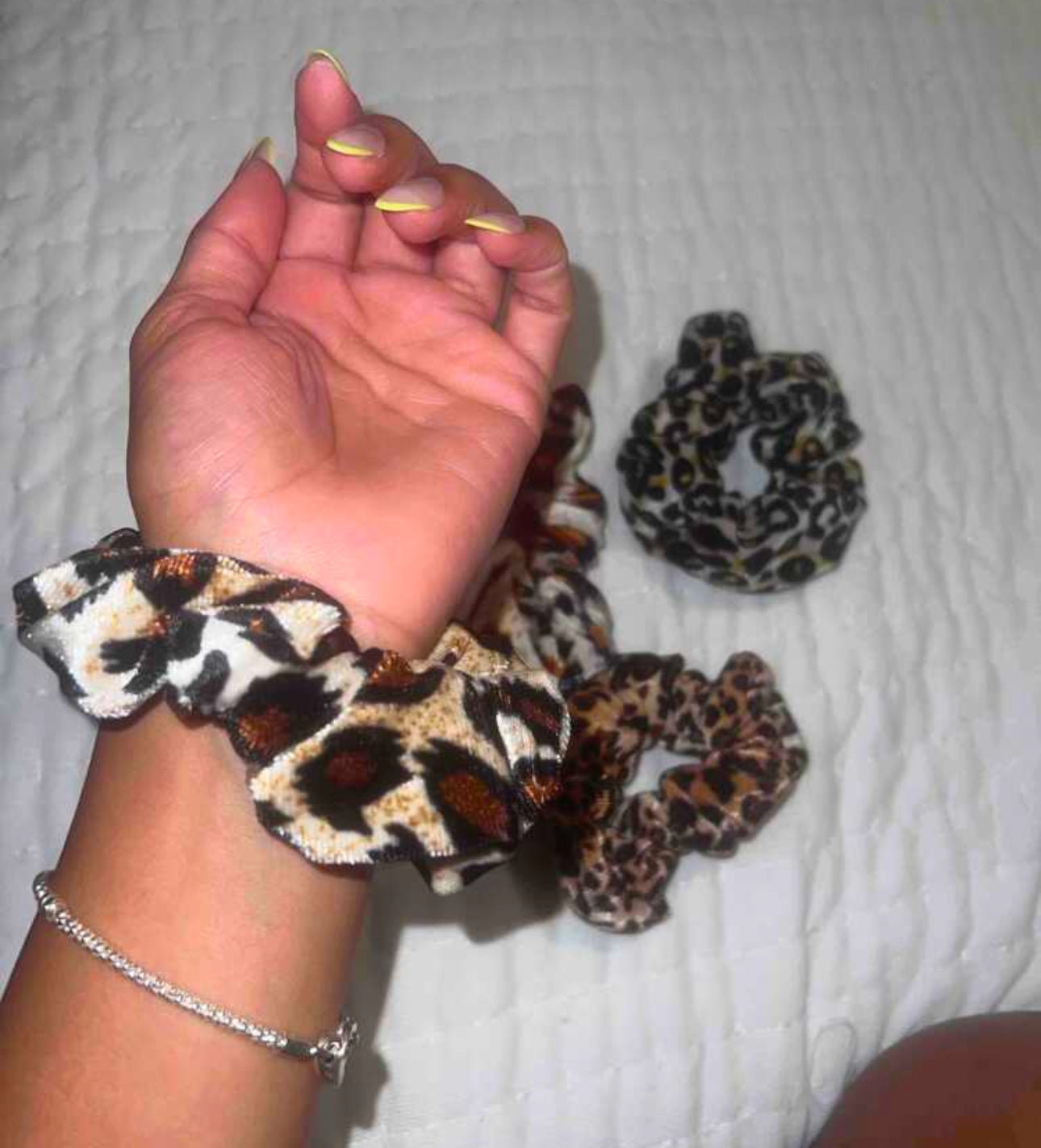 4Pcs Leopard Hair ties