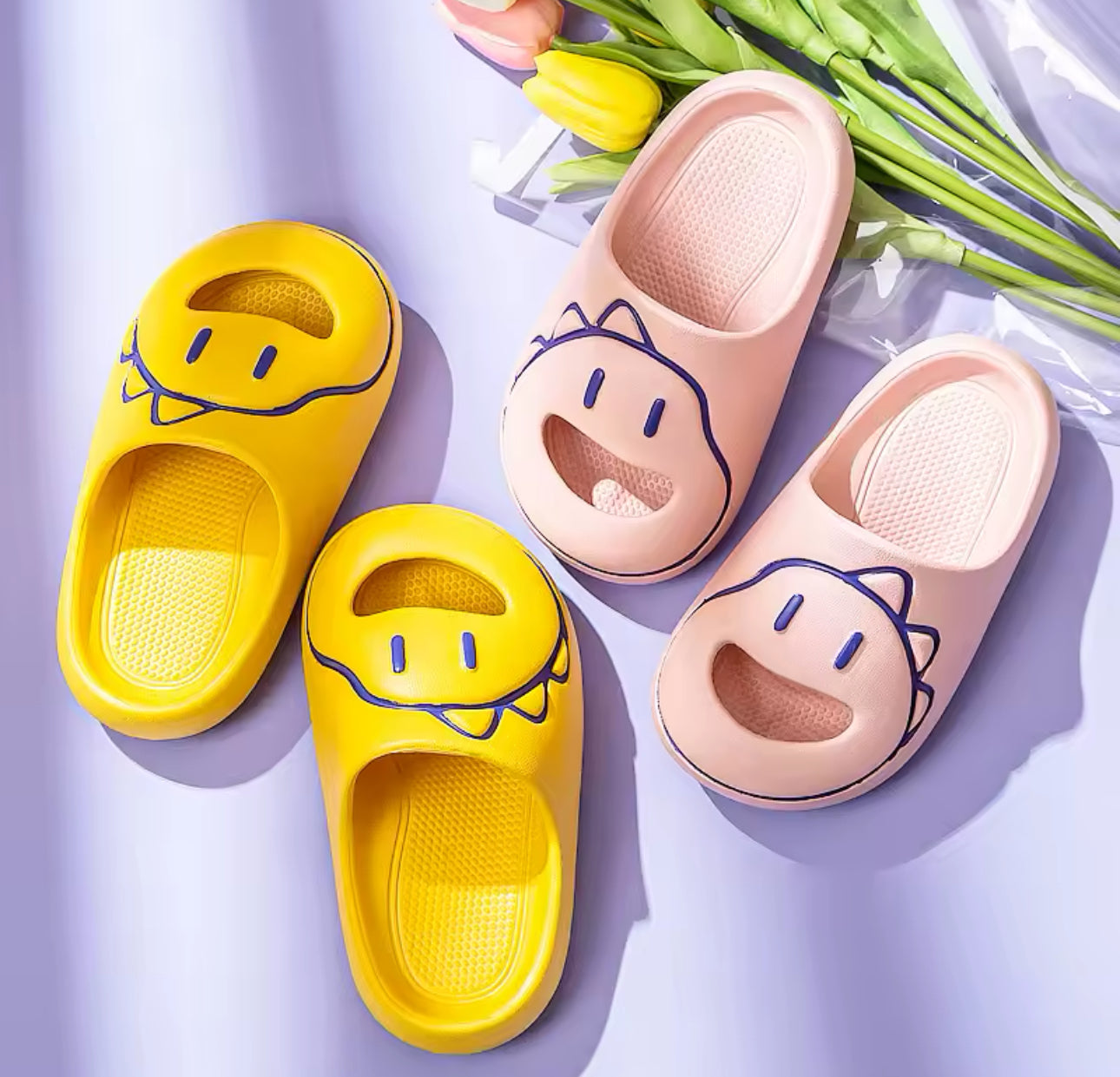 ÅVA Unisex Smile Cartoon Summer Sandals