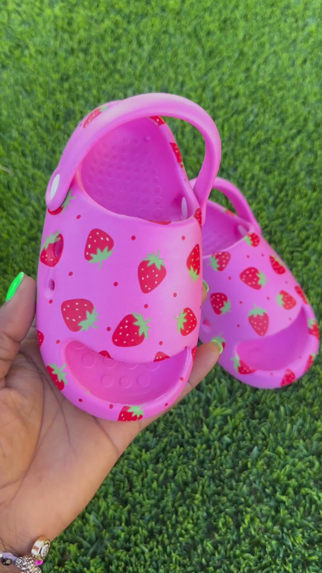 Kids Strawberry/Good night clogs for Toddler girls | JA.VA.NAH
