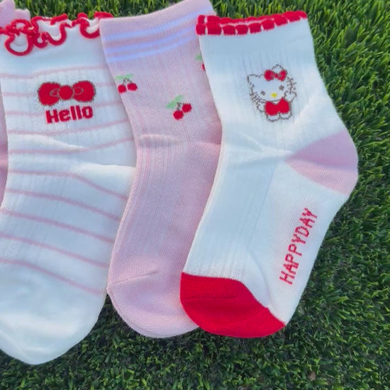 5 Pairs cartoon socks for girls | JA.VA.NAH